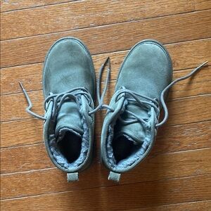 UGG Olive Suede Lace-Up Boots